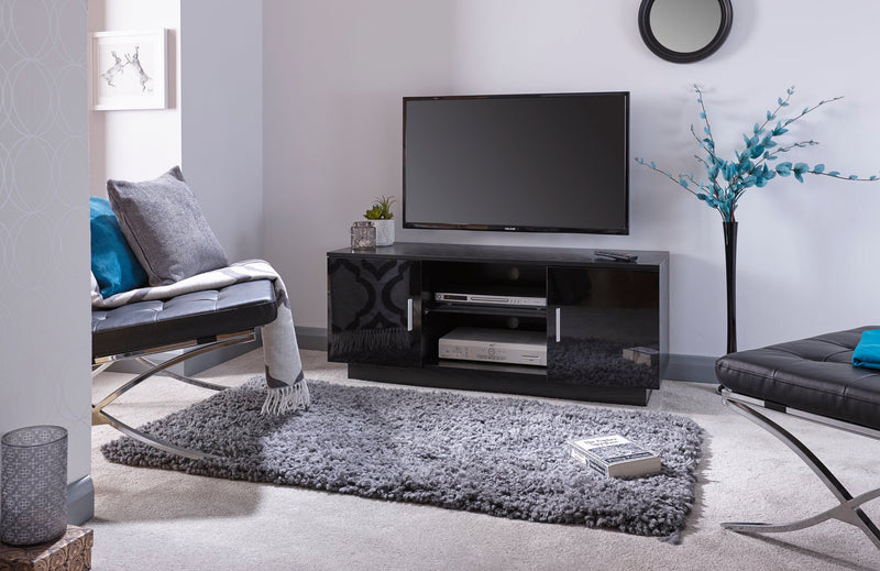 Lima High Gloss TV Unit  Black