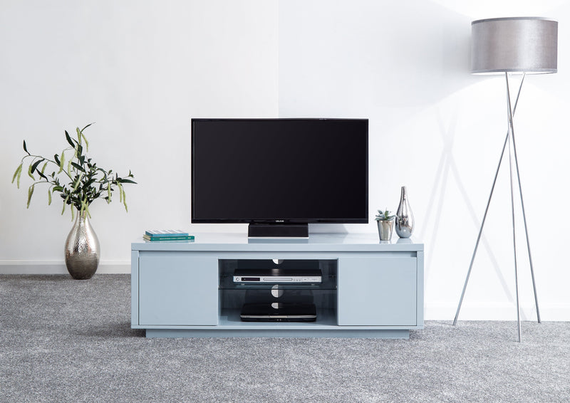 Polar High Gloss Led Large TV Unit Grey