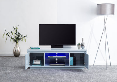 Polar High Gloss Led Large TV Unit Grey