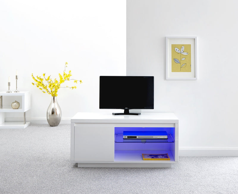 Polar High Gloss Led TV Unit White