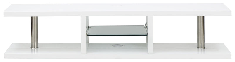 Polar High Gloss Wall Mounted Led Tv Unit White