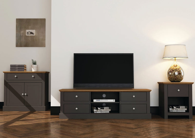 Devon TV Unit Charcoal