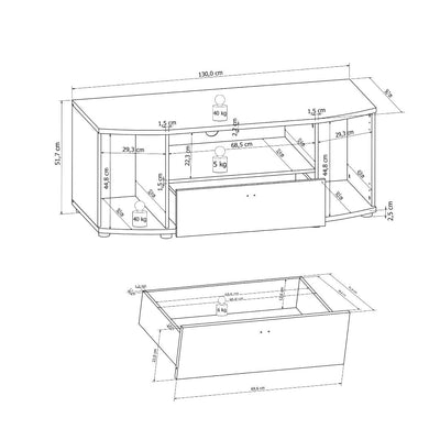 Rondo TV Cabinet 03 [Concrete Grey]