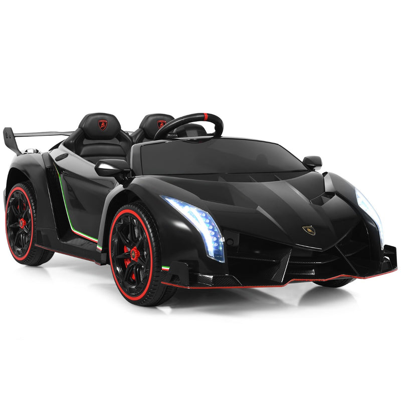 Coche para niños con control remoto de 2,4 G, color negro