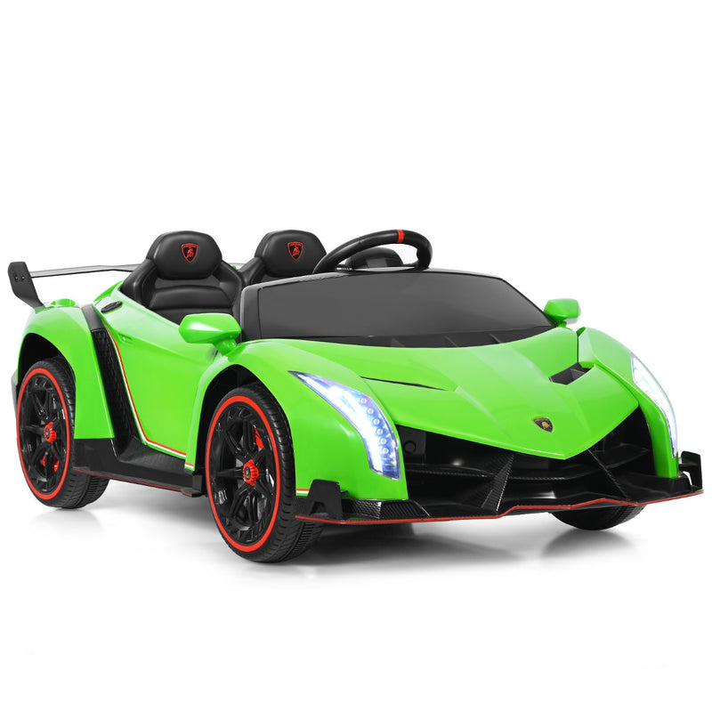 Coche para niños con control remoto de 2,4 G, color verde