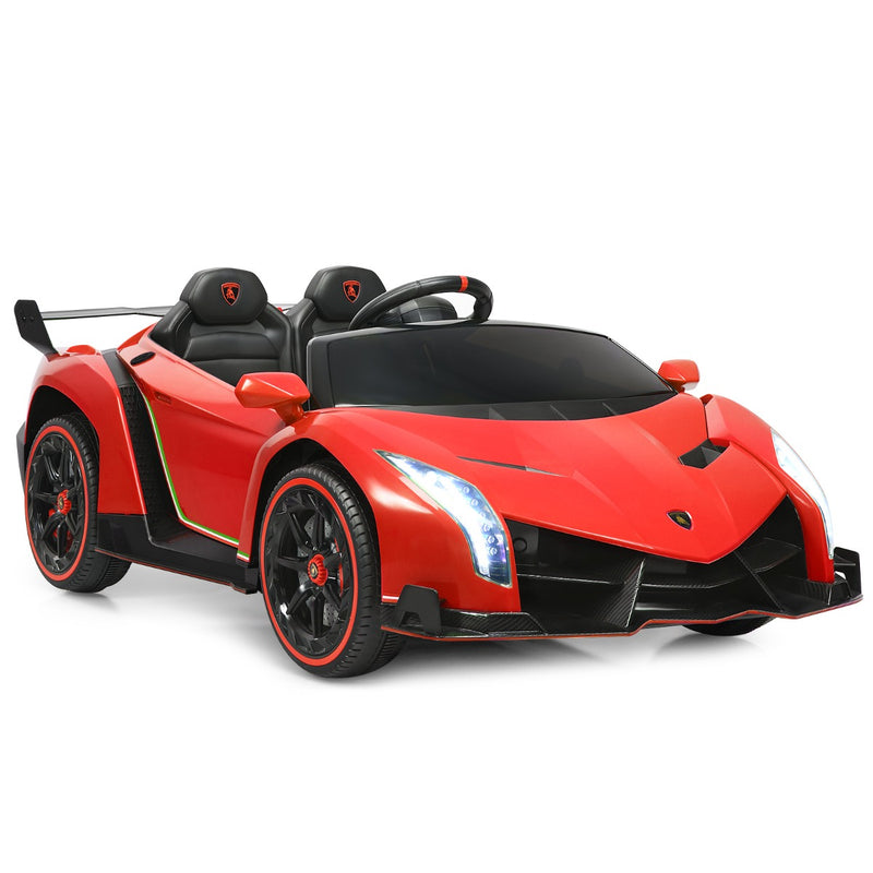 Coche para niños con control remoto de 2,4 G, color rojo