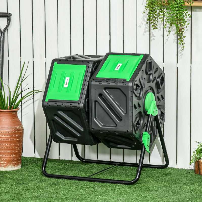 Dual Chamber Garden Compost Bin