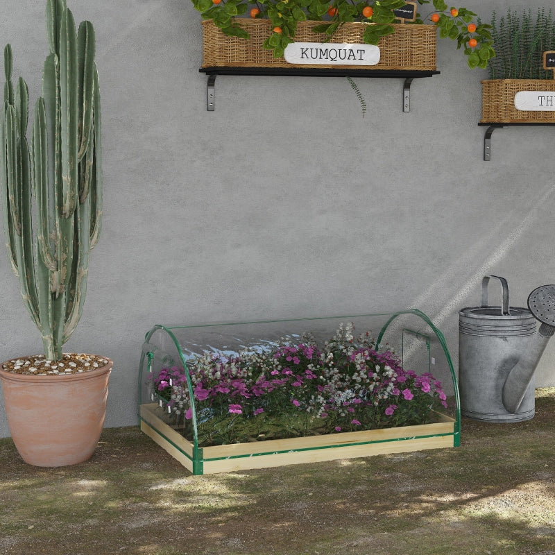 Raised Bed With Greenhouse- Natural Effect