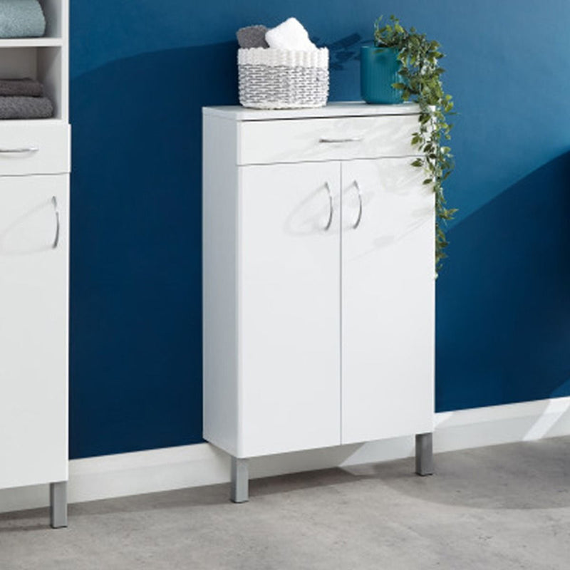 Moritz Two Door One Drawer Cabinet White