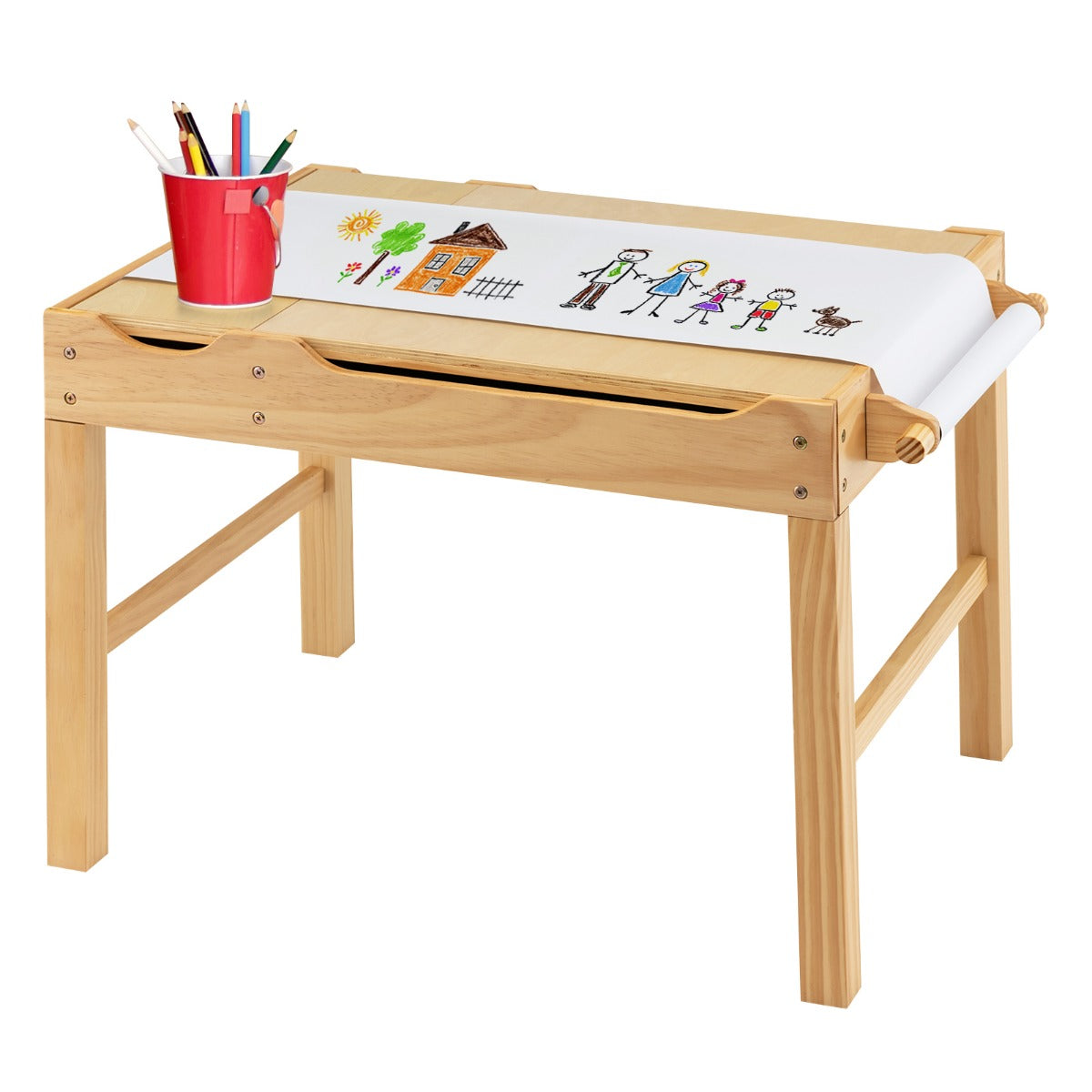 Kids wooden 2025 activity table