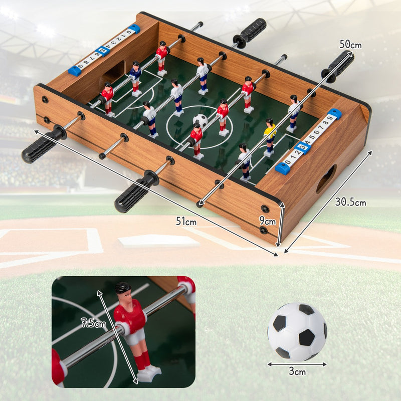 Mini Football Table for Double Player-Brown