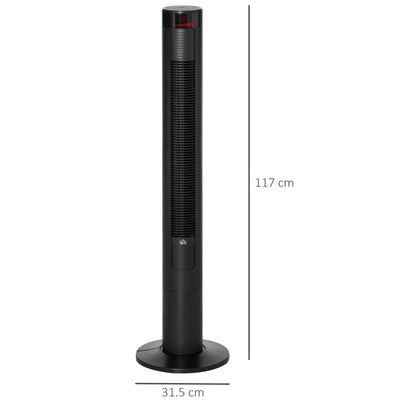 46 Tower Fan W/ Remote Control, Black