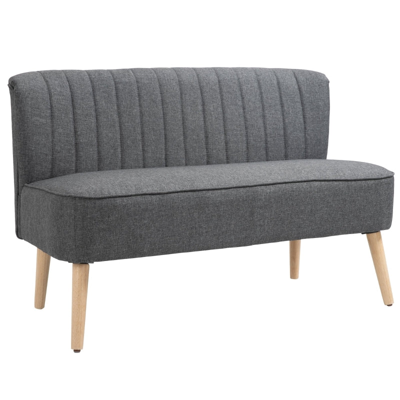 Modern Double Seat Sofa , Dark Grey