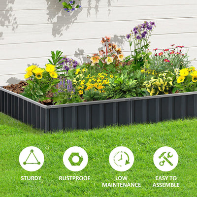 Raised Garden Bed Large Steel Planter Box No Bottom 258cmx90cm