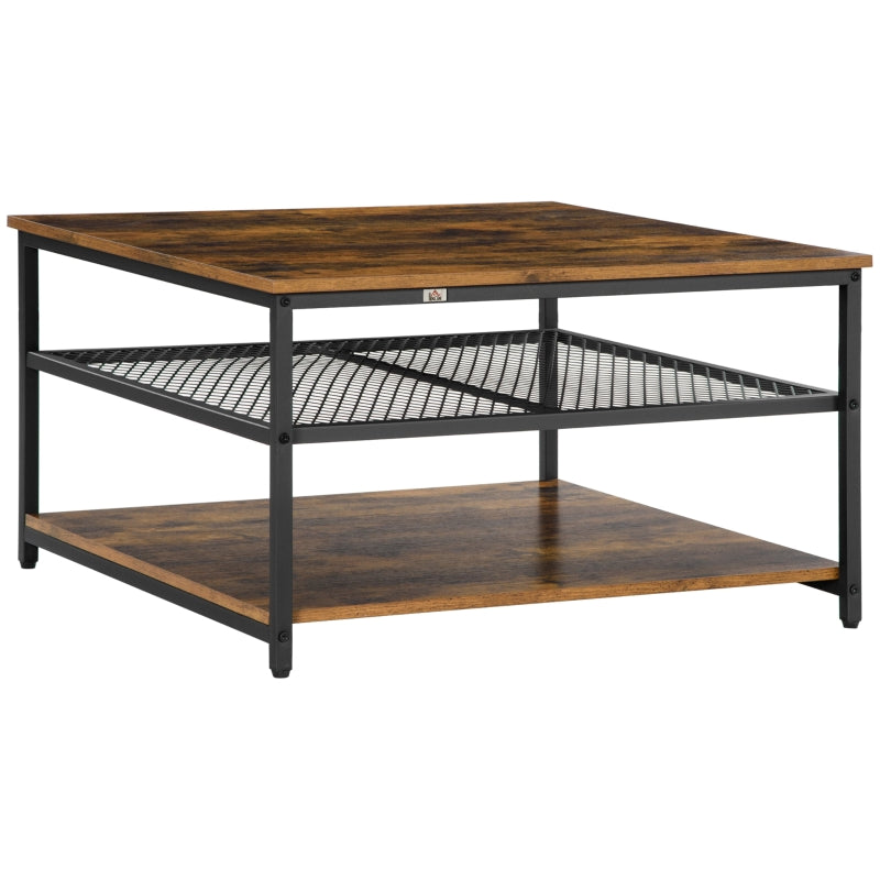 Industrial Coffee Table, Square Cocktail