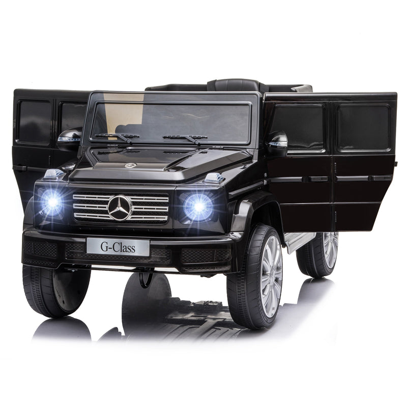 HOMCOM Compatible 12V Battery-powered Kids Electric Ride On Car Mercedes Benz G500 Toy with Parental Remote Control Music Lights MP3 Suspension Wheels