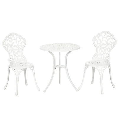 Set Garden Furniture Dining Table Chairs - White