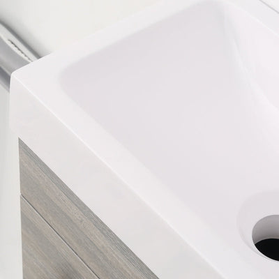 Bathroom Vanity Unit With Basin, Grey