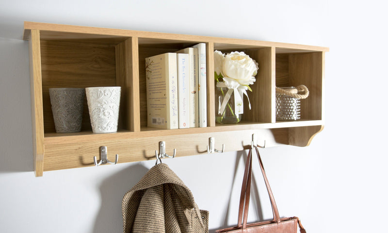 Kempton Wall Rack Oak