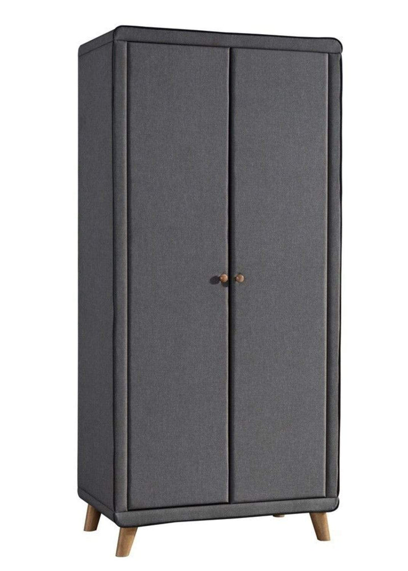 Stockholm Grey Fabric Wardrobe