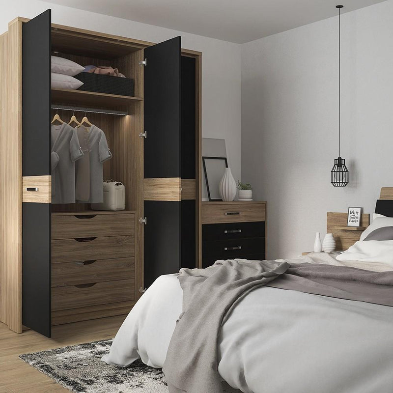 Monaco 3 door wardrobe with mirror door