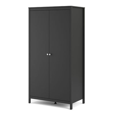 Madrid Wardrobe With 2 Doors In Matt Black