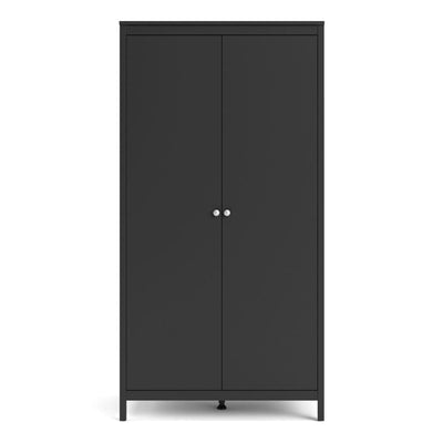 Madrid Wardrobe With 2 Doors In Matt Black