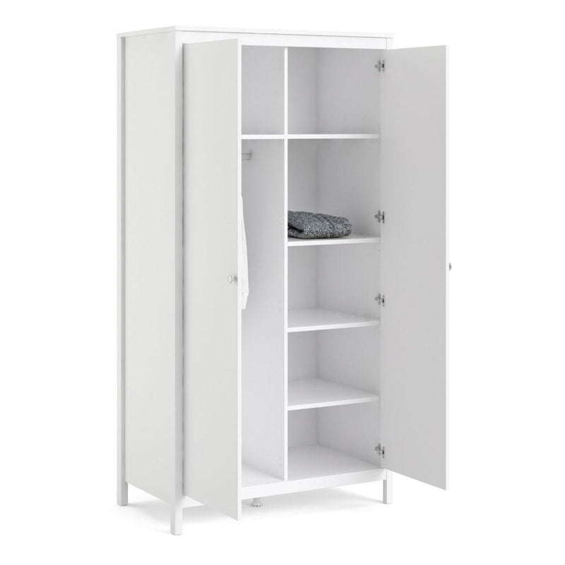 Madrid Wardrobe With 2 Doors In White