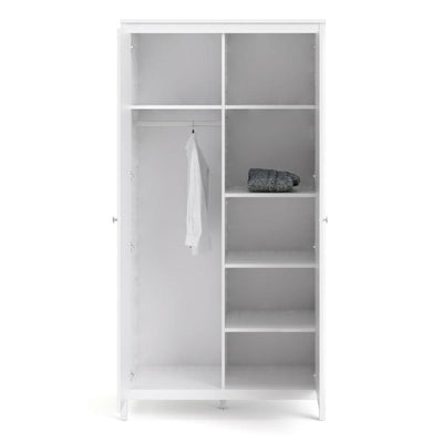 Madrid Wardrobe With 2 Doors In White