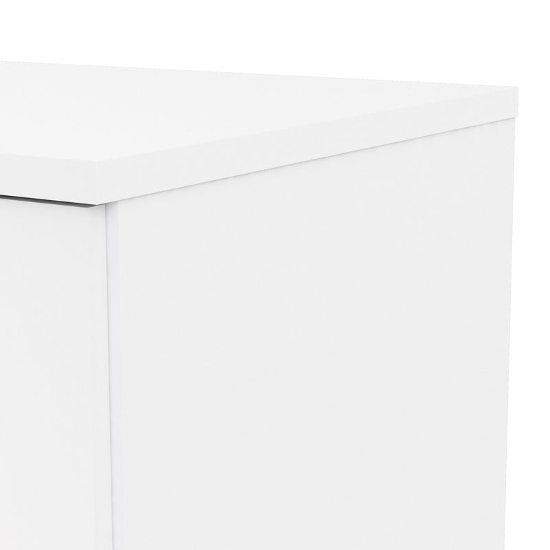 Naia Wardrobe with 3 doors + 2 drawers in White High Gloss