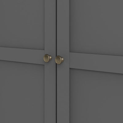 Paris Wardrobe with 2 Doors in Matt Grey