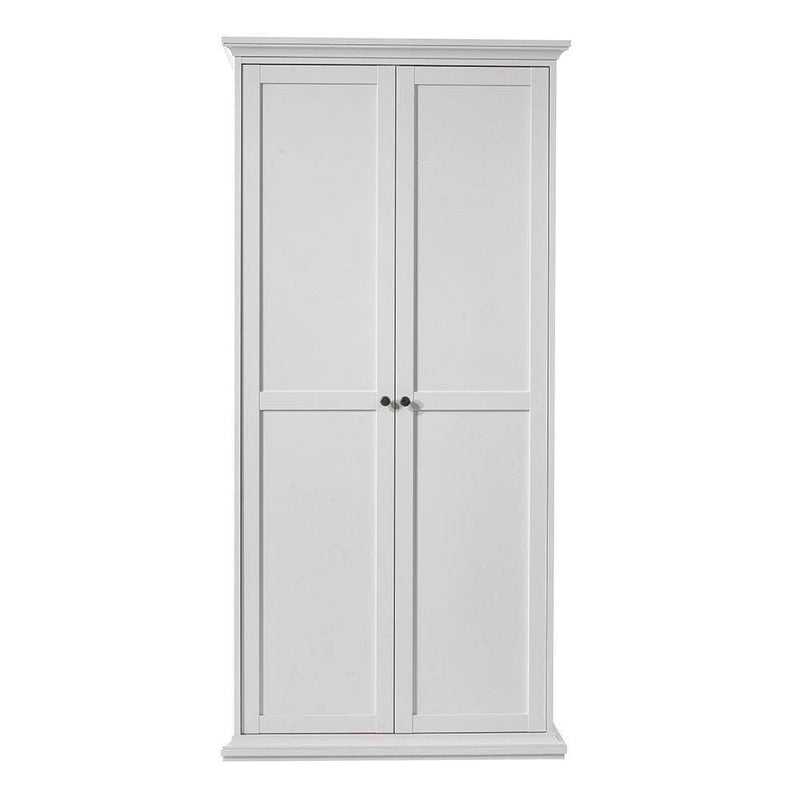 Paris Wardrobe with 2 Doors in White