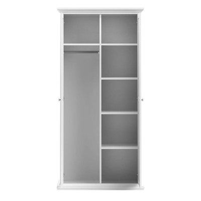 Paris Wardrobe with 2 Doors in White