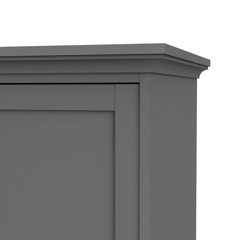 Paris Wardrobe with 4 Doors & 2 Drawers in Matt Grey