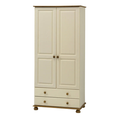 Richmond 2 Dr 2 Drw Wardrobe Cream & Pine