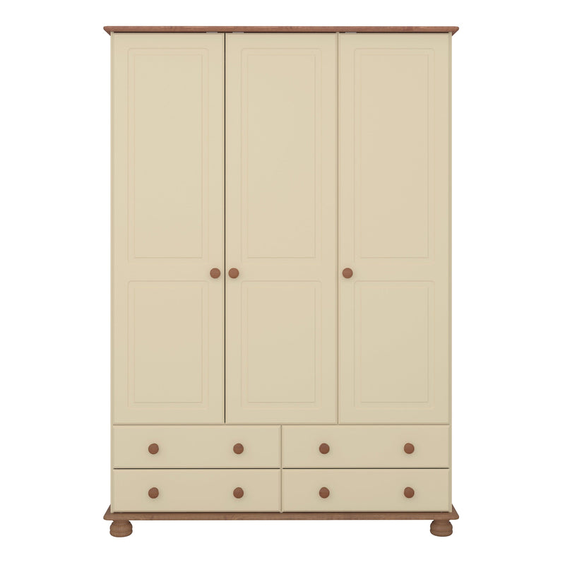 Richmond 3 Dr 4 Drw Wardrobe Cream & Pine