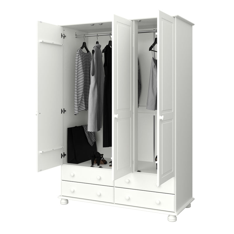 Richmond 3 Dr 4 Drw Wardrobe Off White