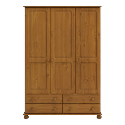 Richmond 3 Dr 4 Drw Wardrobe Pine