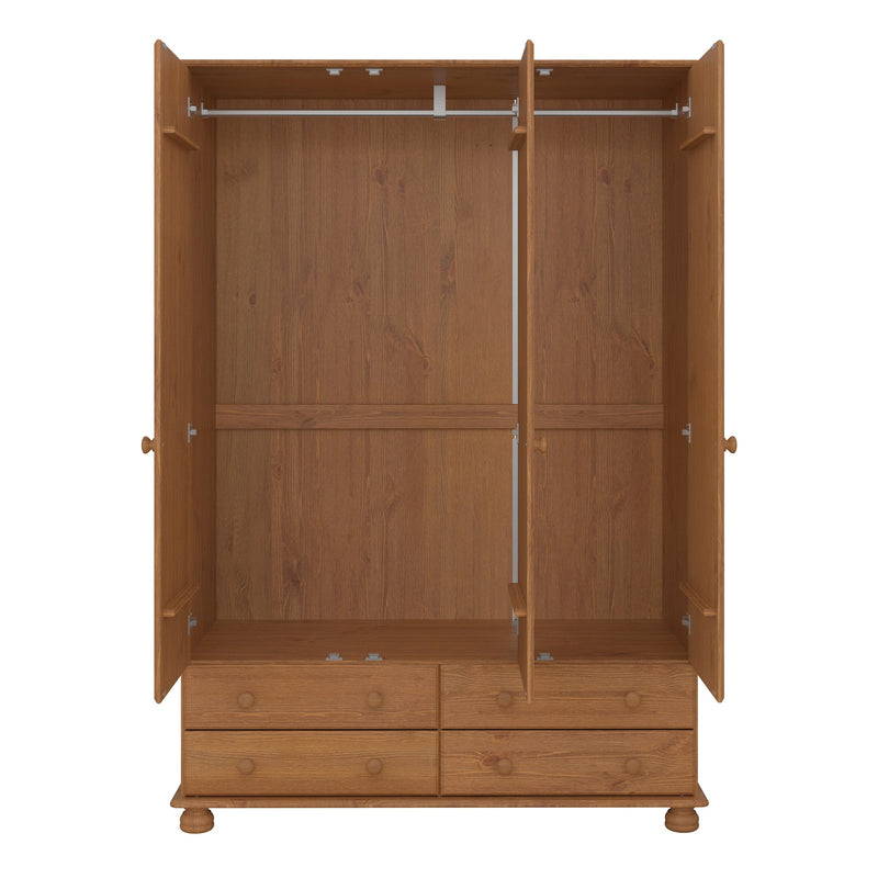 Richmond 3 Dr 4 Drw Wardrobe Pine