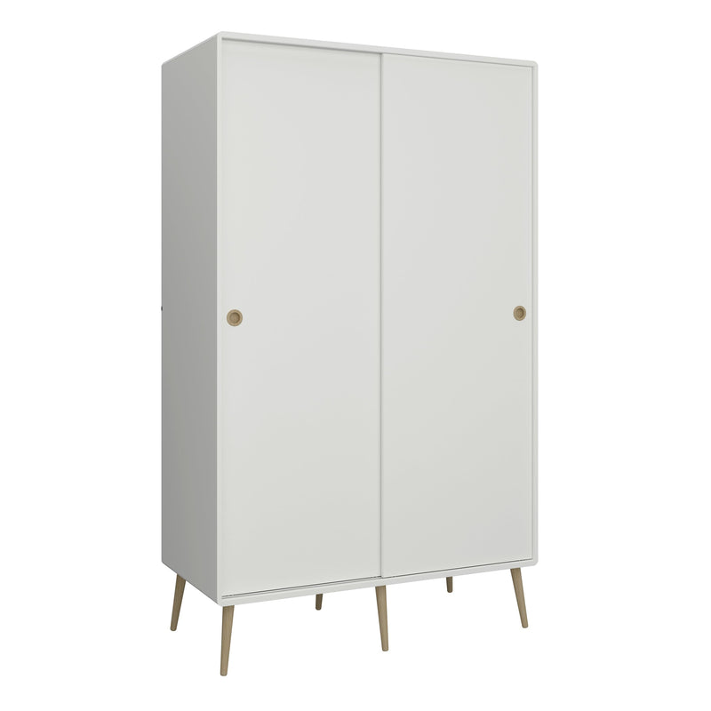 Softline Sliding 2 Dr Wardrobe Off White