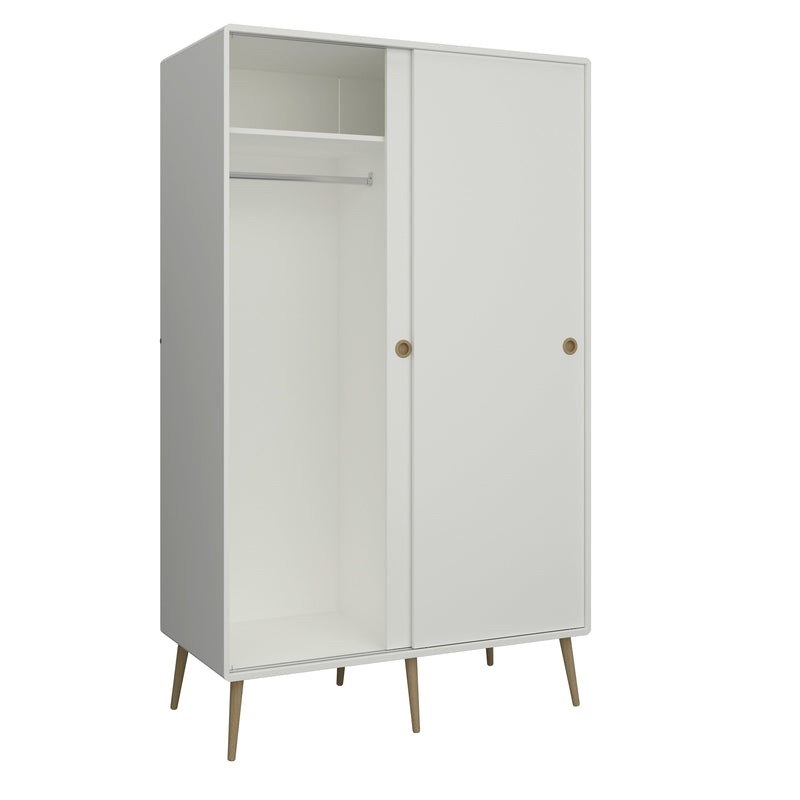 Softline Sliding 2 Dr Wardrobe Off White