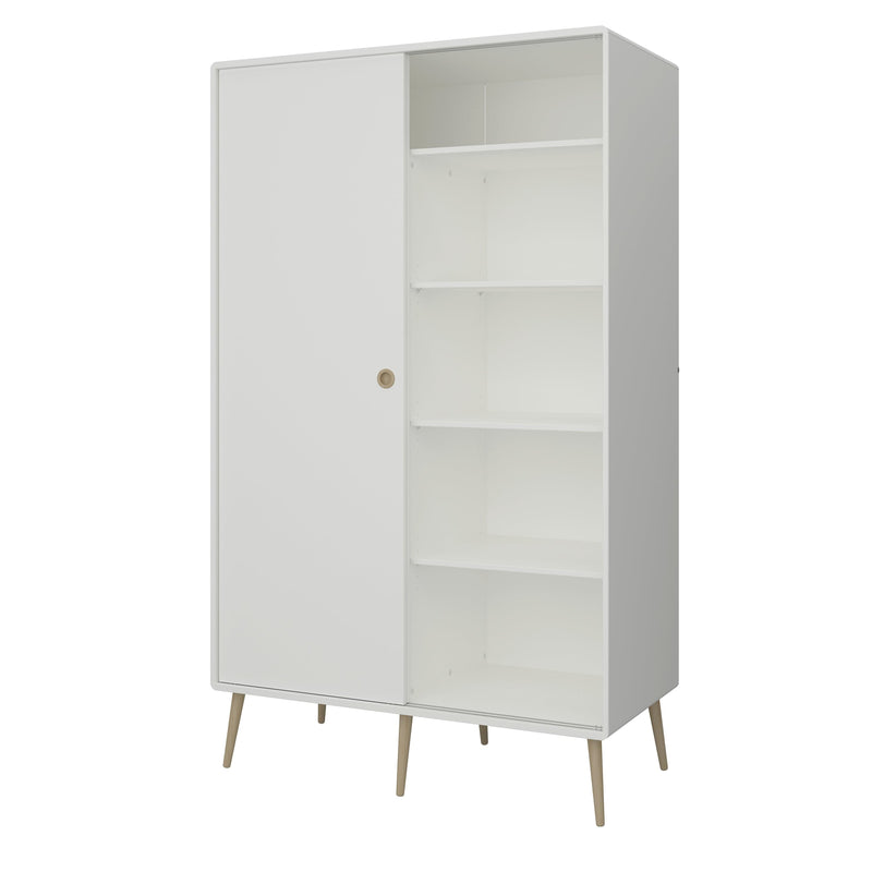 Softline Sliding 2 Dr Wardrobe Off White