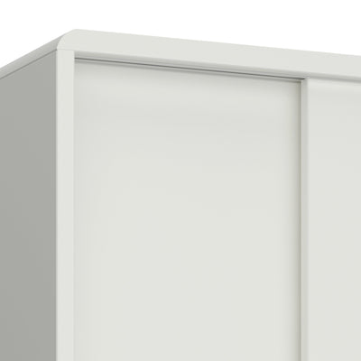 Softline Sliding 2 Dr Wardrobe Off White