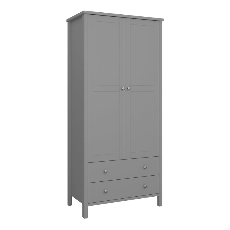 Tromso 2 Door 2 Drawer Wardrobe Grey