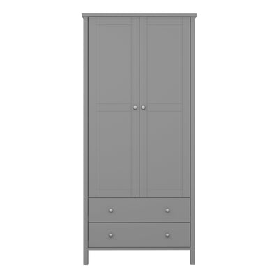 Tromso 2 Door 2 Drawer Wardrobe Grey