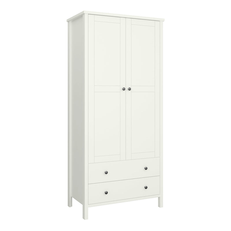 Tromso 2 Door 2 Drawer Wardrobe Off White