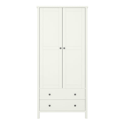 Tromso 2 Door 2 Drawer Wardrobe Off White