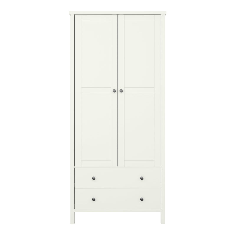 Tromso 2 Door 2 Drawer Wardrobe Off White