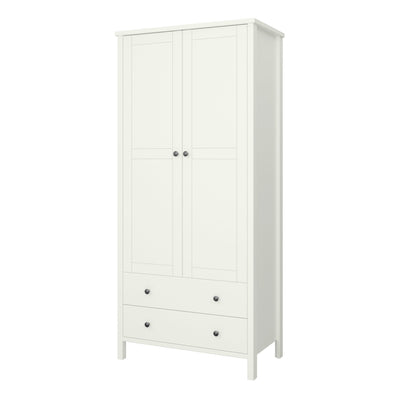 Tromso 2 Door 2 Drawer Wardrobe Off White