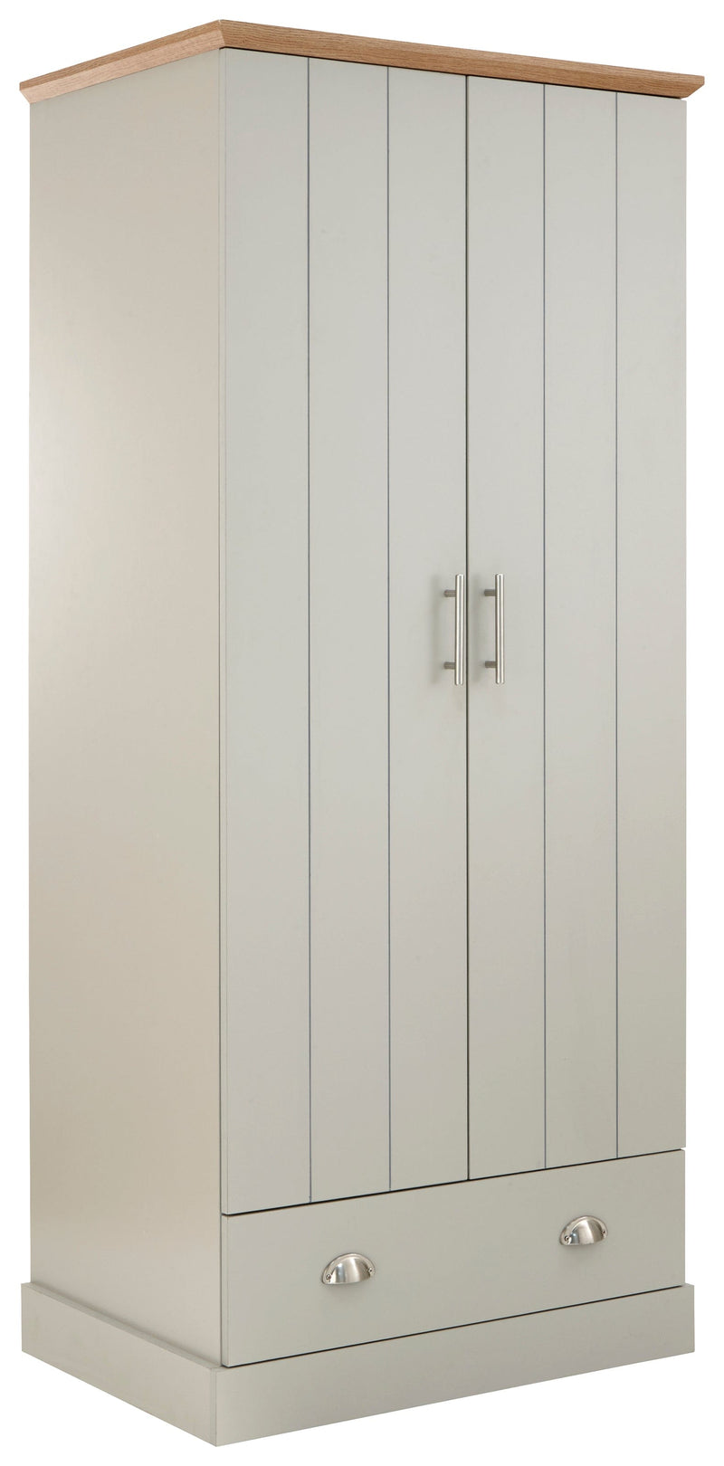 Kendal 2 Door 1 Drawer Wardrobe Grey